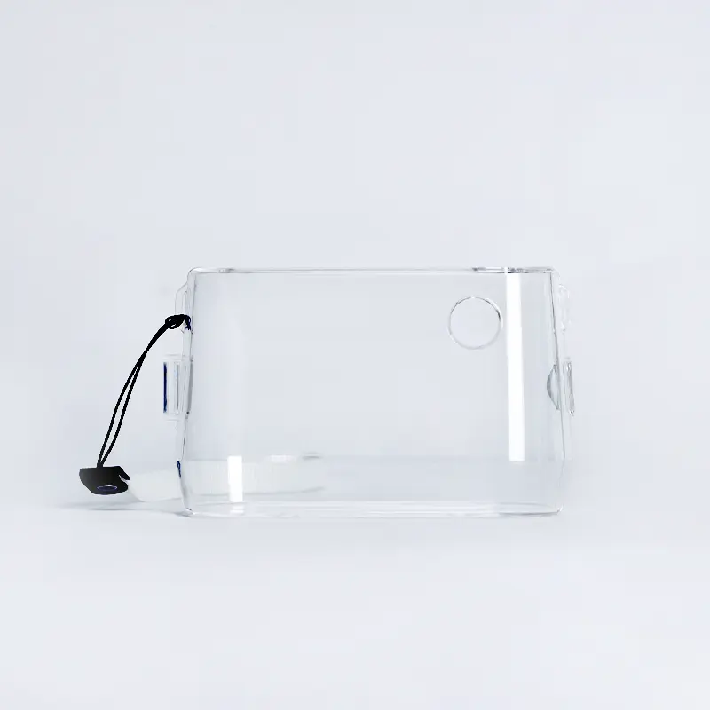 PeriPage A9 Series transparent case with snap-in design and nylon rope for portable printers, providing durable protection