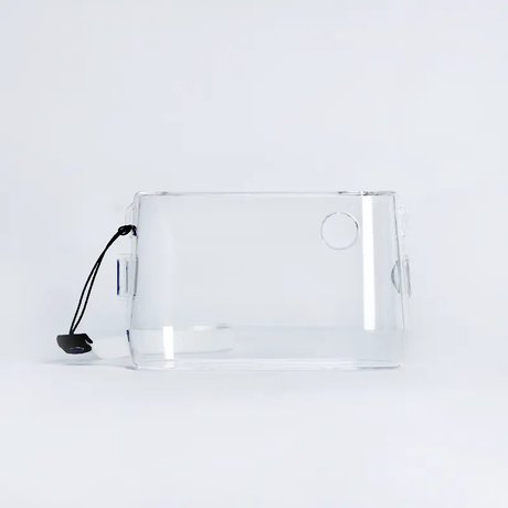 PeriPage A9 Series transparent case with snap-in design and nylon rope for portable printers, providing durable protection