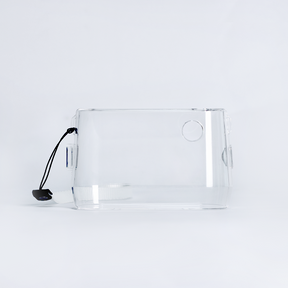 PeriPage A9 Series transparent case with snap-in design and nylon rope for portable printers, providing durable protection