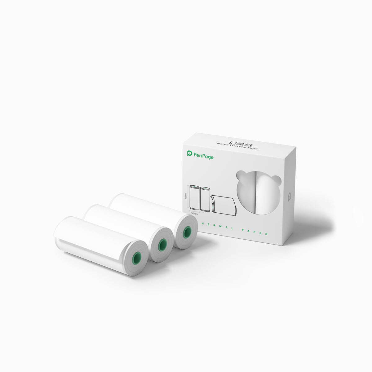 PeriPage White Thermal Paper for A9, 3 rolls per box, each roll 7m long, perfect for note printing