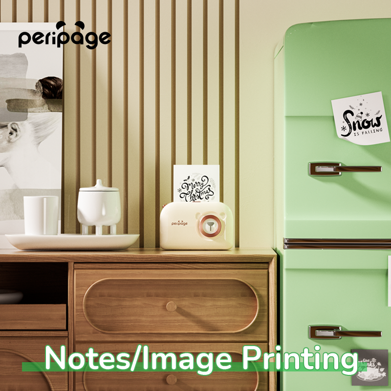 PeriPage A3X Mini Pocket Thermal Printer printing images and notes, perfect for creative decoration or daily reminders.