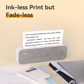 PeriPage A4 Transfer Paper printing document with ink-less and fade-less result using PeriPage A40 printer.