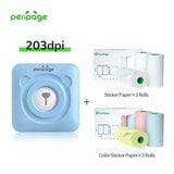 peripage-a6-blue-203dpi-bluetooth-sticker-printer-with-paper