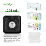 PeriPage A6 Mini Bluetooth Thermal Printer Printing Colorful Notes and Stickers via Mobile App