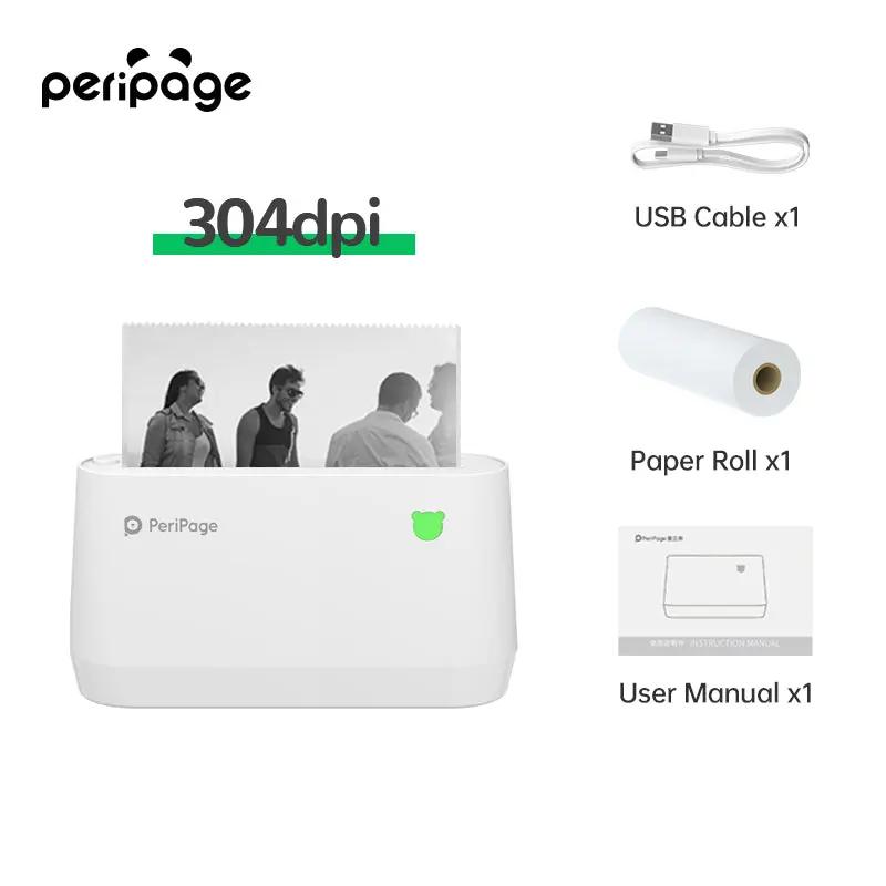 PeriPage 4'' A9 Max Mini Printer White - PeriPage Mini Printer