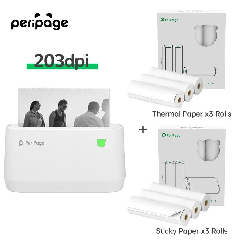 PeriPage A9 Max Bluetooth printer connected to mobile app for instant printing from iPhone or Android