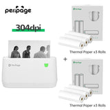 Close-up of PeriPage A9 Max printing crisp text and images on thermal paper