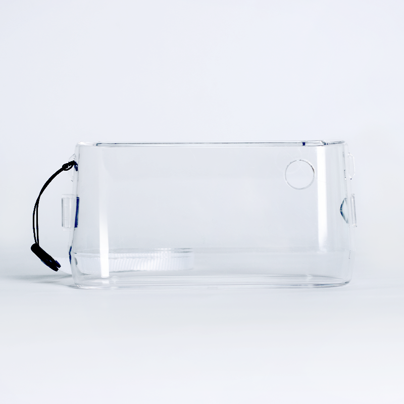 Clear PeriPage A9 Max Protection Case with durable plastic, designed for secure storage and transport of the PeriPage A9 printer. Includes a lanyard for portability