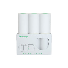 PeriPage Color Thermal Paper - 3 Rolls (Yellow, Pink, Blue) for A6/A8/A9/A40 Printers - 30mm x 56mm, 7m per Roll, Full Sticky Thermal Paper for Label Printing